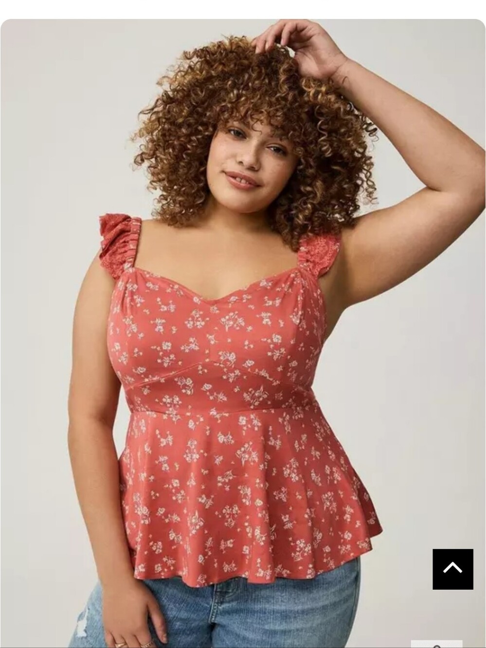 TORRID Challis Peplum Corset Top 5XL
